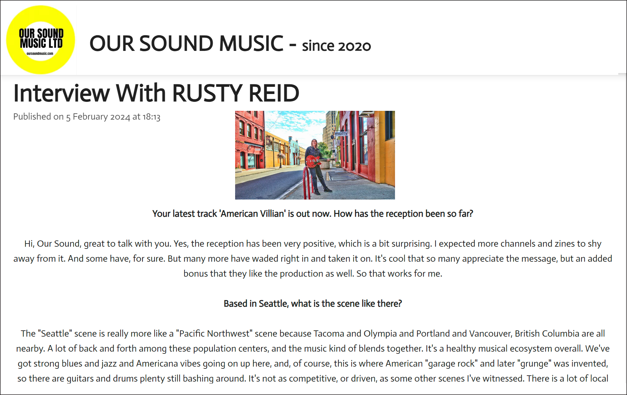 Rusty Reid, singer-songwriter